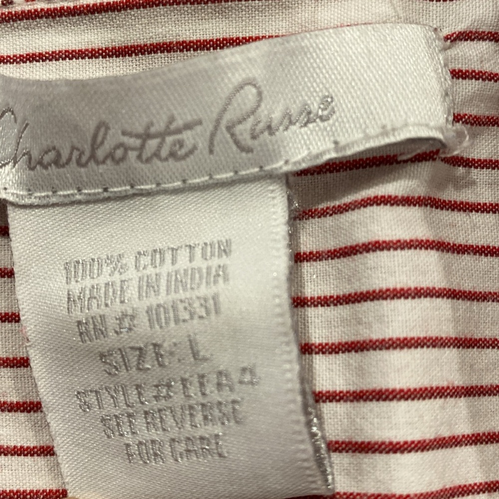 Red stripe button down - Picture 6 of 7
